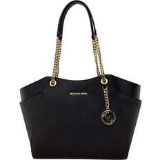 Michael Kors Jet Set Large Saffiano Leather Shoulder Bag - Black