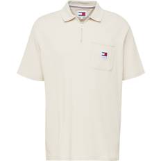 Tommy Hilfiger Herre Pikéskjorter Tommy Hilfiger Zip Placket Waffle Oversized Fit Polo NEWSPRINT