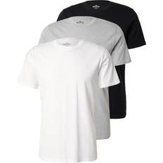 Hollister Icon Crew T-shirt 3-pack - White/Grey/Black