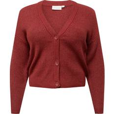 Røde Cardigans Only Curvy V-neck Knitted Cardigan