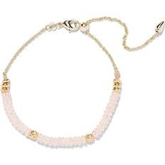 Kendra Scott Bracelets Kendra Scott Deliah Gold Delicate Chain Bracelet in Rose Quartz