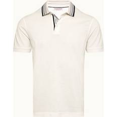 Damen - Leinen Poloshirts Orlebar Brown Poloshirt DOMINIC BORDER STRIPE WEISS