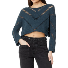 Blue - Knitted Sweaters - Women Free People Hayley Sweater - Ocean Abyss