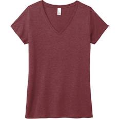 District Women's Perfect Tri V-Neck Tee - Maroon Frost