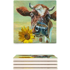 Sunflowers Cow Coaster 6