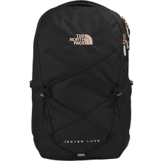 The North Face Jester Luxe Backpack - TNF Black Heather/Burnt Coral Metallic