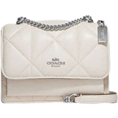 Coach Mini Klare Crossbody With Puffy Diamond Quilting - Silver/Chalk