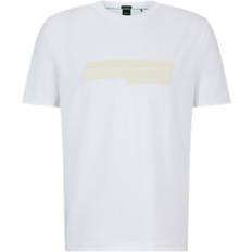 Hugo Boss White T-shirts Hugo Boss Men's Artwork Regular-Fit T-shirt White