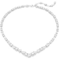 Einstellbar Größe Halsketten Swarovski Mesmera Necklace - Silver/Transparent