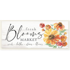 Interior Details Stupell Fresh Blooms Market Seeds Bulbs Stems Flower Illustration Wood