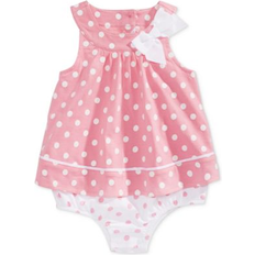 1-3M Children's Clothing First Impressions Baby Girl's Dotted Cotton Sunsuit - Pink/White