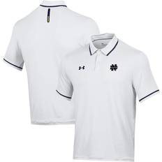 Under Armour Women Polo Shirts Under Armour Men's White Notre Dame Fighting Irish T2 Tipped Performance Polo Shirt White