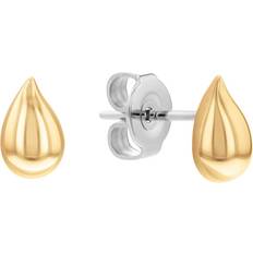 Calvin Klein Scultured Drop Earrings - Gold