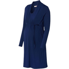 Esprit Maternity V-Neck Long Sleeve Dress Dark Blue