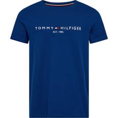 Tommy Hilfiger Logo Embroidery Slim T-shirt - Anchor Blue