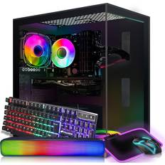 Desktop Computers STGAubron Gaming Desktop PC,Intel Core i7 3.4G up to 3.9G,16G RAM,512G SSD,Radeon RX 580 16G GDDR5,600M WiFi,BT 5.0,RGB Fan x 2,RGB Keyboard&Mouse,RGB Mouse Pad,RGB BT Sound Bar,W10H64