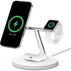 Wireless battery charger for iphone Belkin BoostCharge Pro 3-in-1 Wireless Charger with Official MagSafe Charging 15W WIZ017ttWH