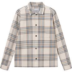 Les Deux Keanu Check Twill Shirt - Ivory/Dark Sand