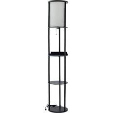 Shelf Black/White Floor Lamp 62.5"