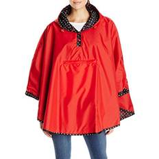 Red Capes & Ponchos Totes Women's Reversible Rain Poncho, Red