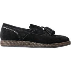 44 ½ Espadrillos Dolce & Gabbana Black Suede Leather Casual Espadrille Shoes EU45/US12