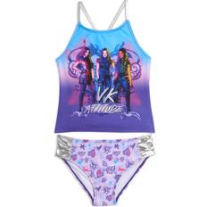 Disney Descendants Mal Evie Uma Tankini Top & Swim Bottom Set - Purple