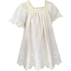 Children's Clothing Girls Toddler Dresses Summer Short Sleeve Casual Sundress Holiday White Princess Skirt For 12-18 Months
