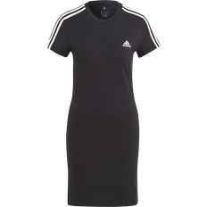 T-Shirt-Kleider adidas Essentials 3-Stripes Tee Dress - Black/White