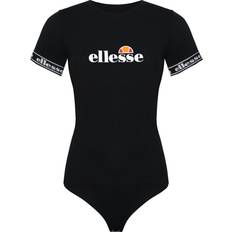 Baumwolle Bodys Ellesse Flarino Womens Black Bodysuit Cotton