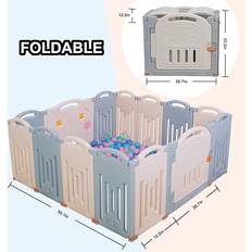 Uanlauo Foldable Baby Playpen Safety Play Yard