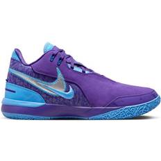 Wildleder Basketballschuhe Nike LeBron NXXT Gen AMPD - Field Purple/University Blue/Metallic Silver
