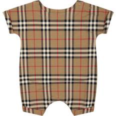 Burberry Check Stretch Cotton Playsuit - Archive Beige (80763611)