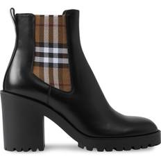 Burberry Boots Burberry checkered panel ankle boots BLACK