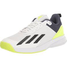 Textile Racket Sport Shoes adidas Courtflash Men's Tennis Shoe, White/Yellow