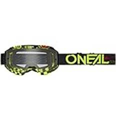 Motorradbrillen O'Neal B-10 Attack Crossglasögon Svart-Neongul-Klar