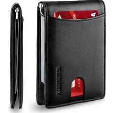 Wallets & Key Holders RUNBOX Minimalist Slim Wallet for Men with Money Clip RFID Blocking Wallets