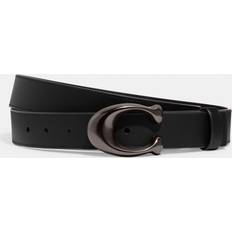 Coach Women Belts Coach Women's Sculpted Leather Belt, Black