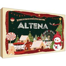 Vianmo Weihnachten aus ALTENA Multicolor Wanddeko 30x20cm