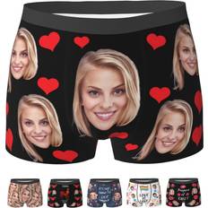 Clothing Custom Boxers for Men Boyfriend Husband Father, Personalized Face Underwear with Picture Customized Funny Boxers for Men Birthday Father's Day Valentine's Day Gifts for Him,Small