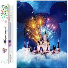 Diamond Art Disney Castle DIY 5D Diamond Painting Kits for Adults and Kids Full Drill Arts Craft by Number Kits for Beginner Home Decoration 12x16 inch DP016