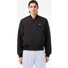 Lacoste Herren Jacken Lacoste Gesteppte Herren-Wende-Bomberjacke Schwarz Beige