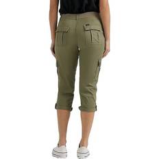 Lee Women Pants Lee Women's Ultra Lux With Flex-To-Go Relaxed Capri Cargo Pants Green