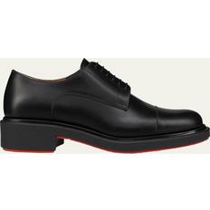 Herren - Rot Derby Christian Louboutin Men's Urbino Red-Sole Leather Derby Shoes