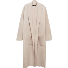 Damen - Wollmäntel reduziert Mango Oversized Knitted Coat - Light/Pastel Grey