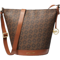 Michael Kors Bucket Bags Michael Kors Townsend Medium Empire Signature Logo Messenger Bucket Bag - Brown/Luggage