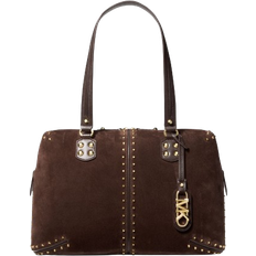 Michael Kors Astor Large Studded Leather Tote Bag - Chocolate