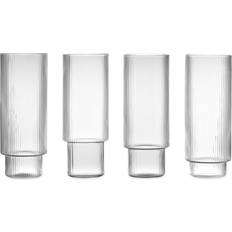 Munnblåste Drinkglass Ferm Living Ripple Long Drinkglass 30cl 4st