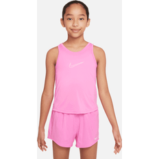 Nike Girls Tank Tops Children's Clothing Nike Kid's Dri-FIT One Training Tank Top - Playful Pink/White (DH5215-675)