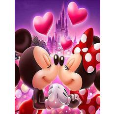 Suyaloo Mickey Diamond Art Painting Kits for Adults 5D Diamond Art Kits for Adults Kids Beginner,DIY Cartoon Disney Full Drill Diamond Dots Gem Art Crafts for Home Wall Decor Gifts 12x16inch