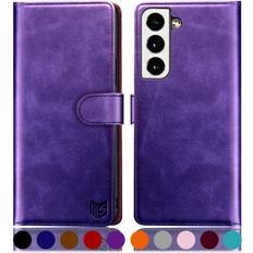 Samsung Galaxy S22 Wallet Cases SUANPOT for Samsung Galaxy S22 with RFID Blocking Leather Wallet case Credit Card Holder,Flip Folio Book Phone case Shockproof Cover Women Men for Samsung S22 case Wallet Purple